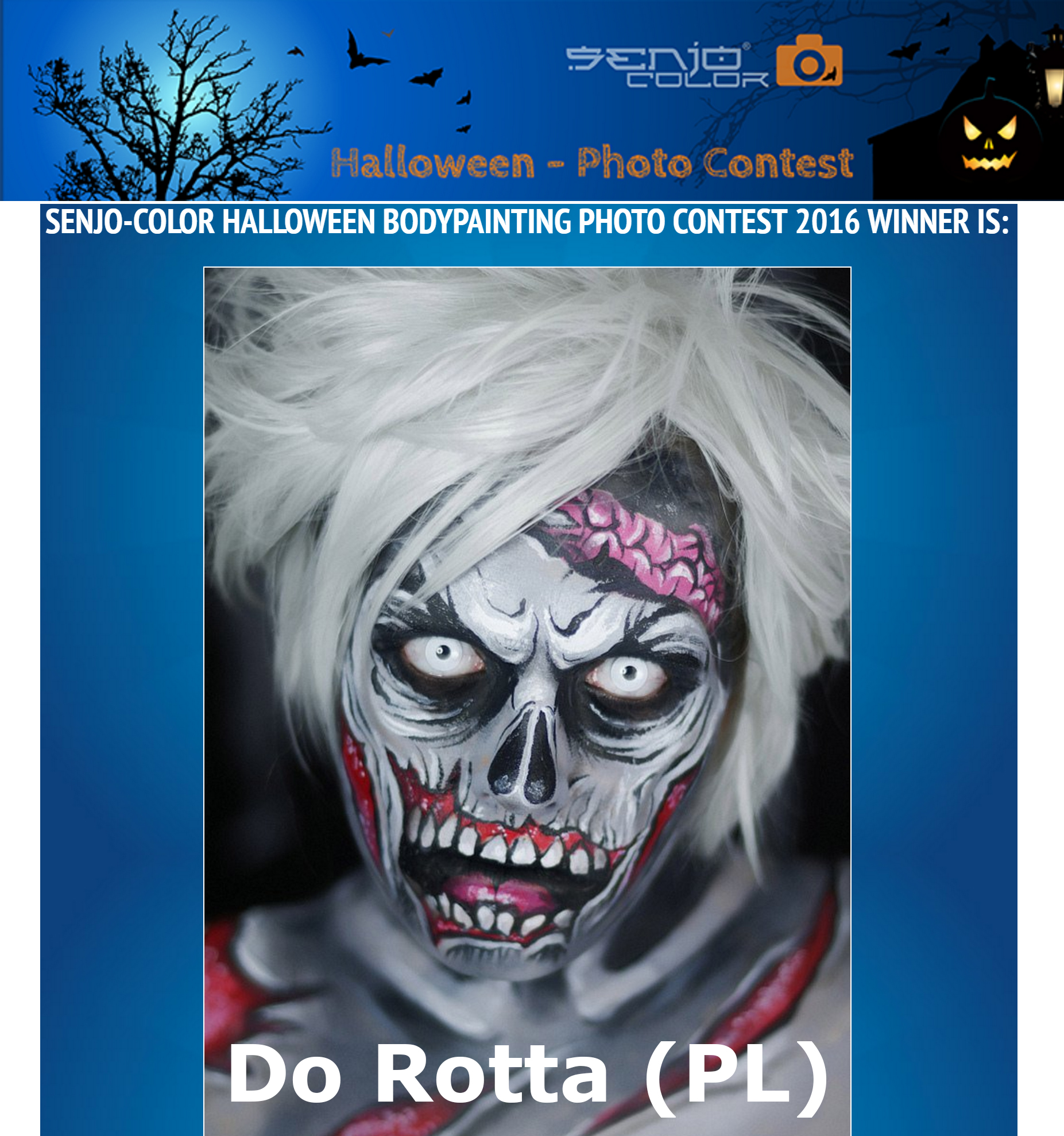 Gewinner Foto Halloween Bodypainting Contest