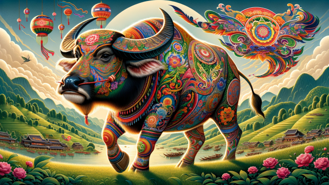 Buffalo Body Painting Yunnan 2023